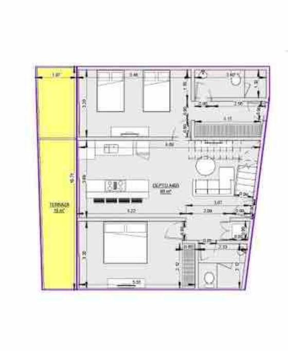 1 Block To The 2br 6pax Rooftop Pool King Bed